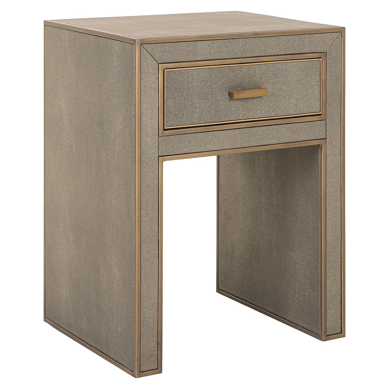 Nachtkastje Bloomville 1-lade incl. glas (Brown)